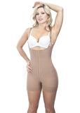Thin Strap Short Girdle - Front View - Cocoa Nude