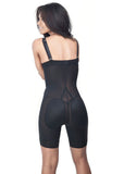 Strapless Girdle Lycra Buttocks Cover - Black -  Back View - 1649